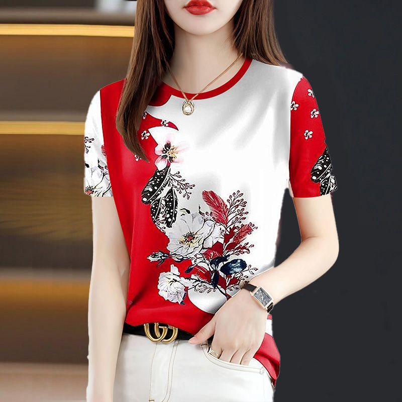 Kaos Lengan Pendek Thin Top Loose Casual