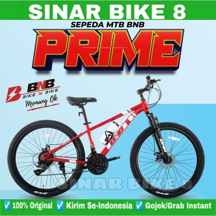 Sepeda Gunung MTB BNB PRIME Ukuran 26 Inch Rem Cakram Discbrake 24 Speed