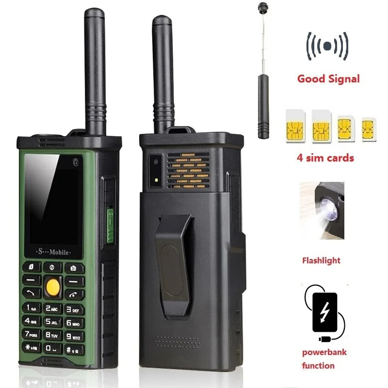 Rugged Outdoor Senior Mobile Phone Good Signal Quad 4 SIM Quick al Long Standby Loud 3D Speaker Eboo