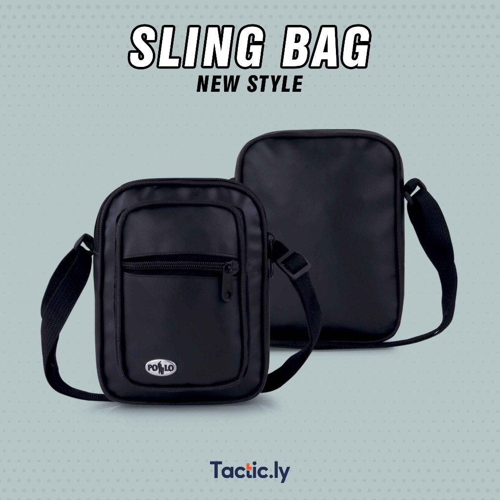 Tas Selempang Kecil Pria Slingbag Bahu Cowok Premium Kuat Awet Hitam 505