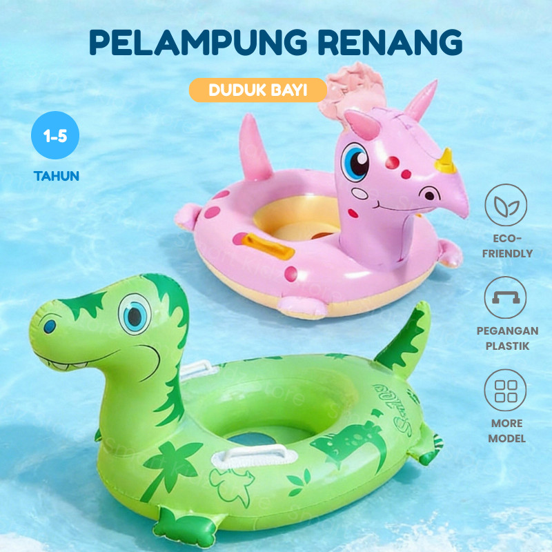 Pelampung Renang Duduk Bayi Ban Renang Anak Safety Baby Boat Kartun Karakter