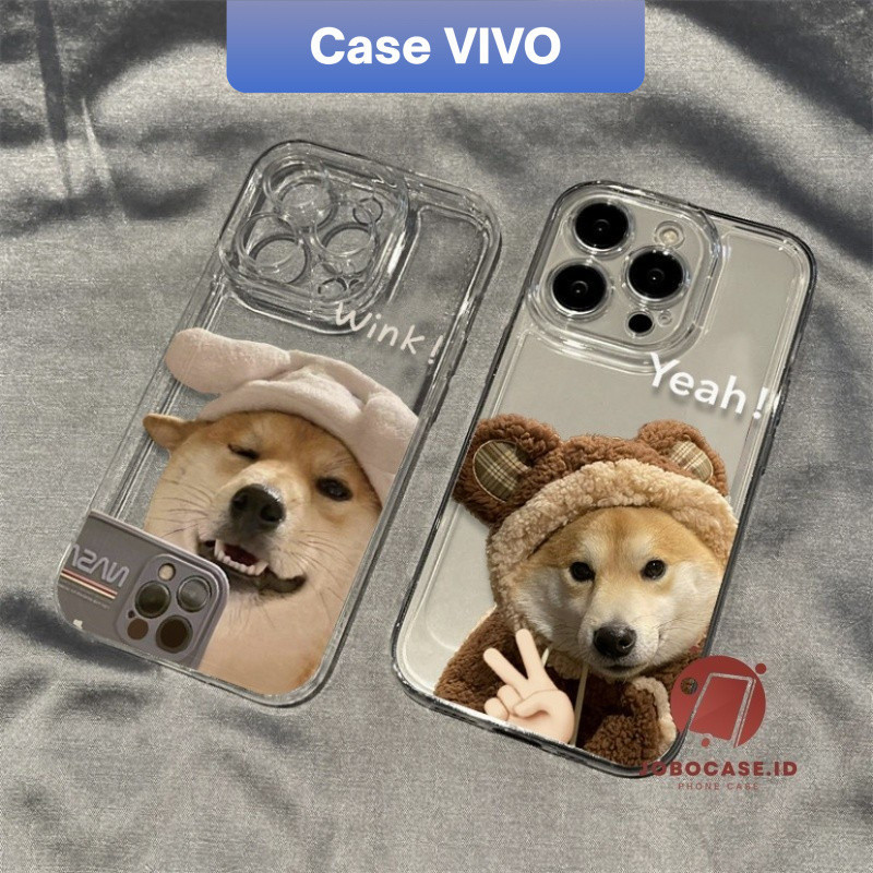 Case Vivo Y30 Y100 Y17 Y12 Y20 Y12i Y35 Y22 Y11 Y15 Y12s Y15s Y36 Y16 Case couple shiba inu anjing m