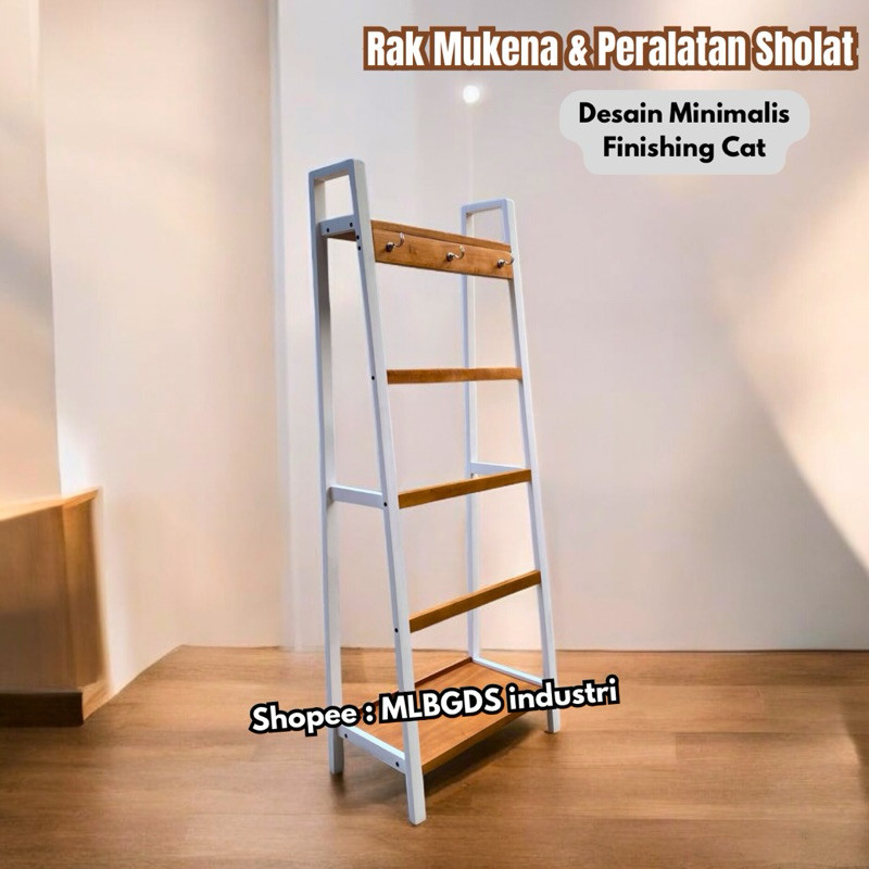 Rak Mukena Minimalis 2 Warna - Tempat Mukena dan Sajadah - Rak Peralatan Sholat Rak sejadah model te
