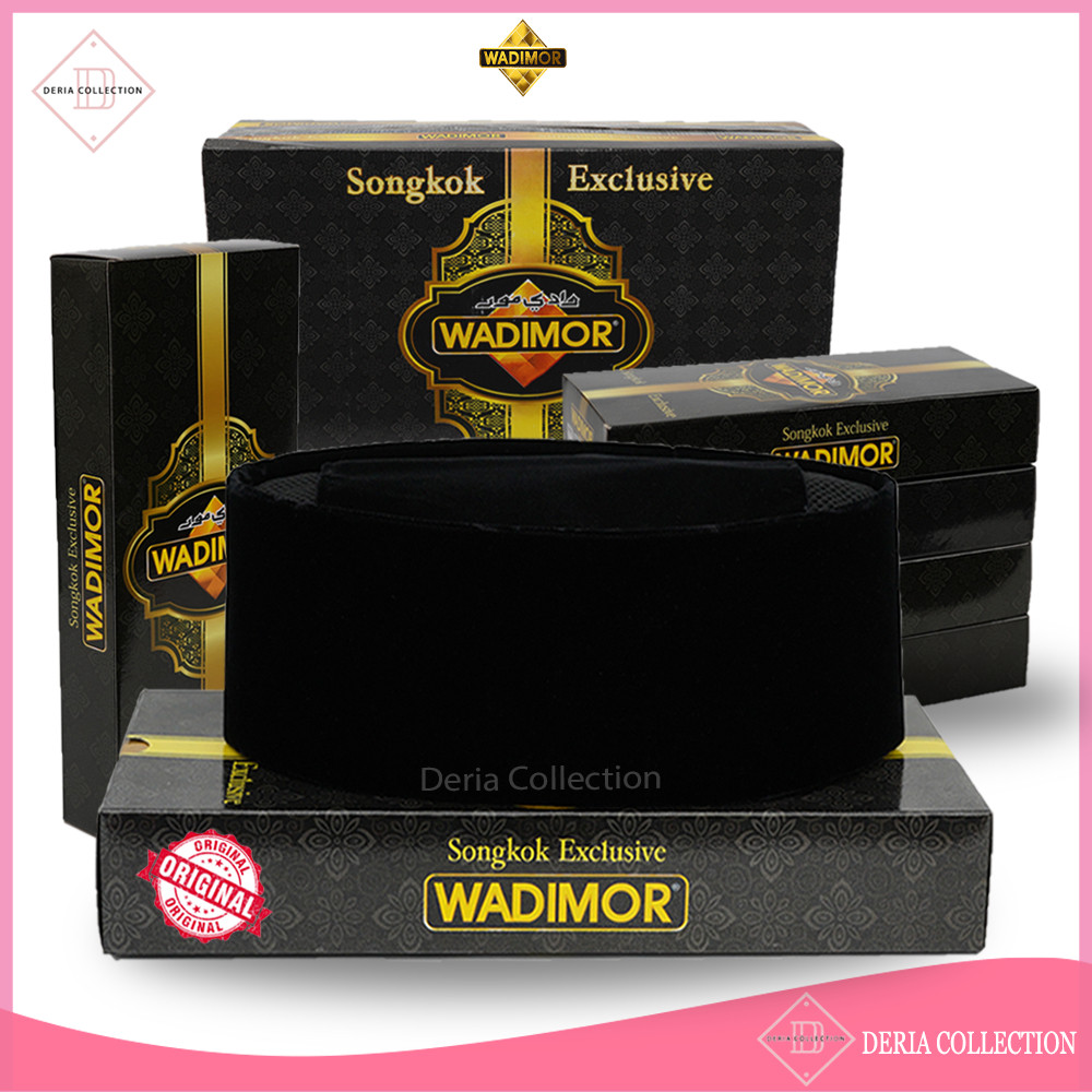 Songkok Peci WADIMOR AC Non AC Tinggi 7 8 9 10 Original Peci Solat Hitam Pria Dewasa Kopiah Sholat A