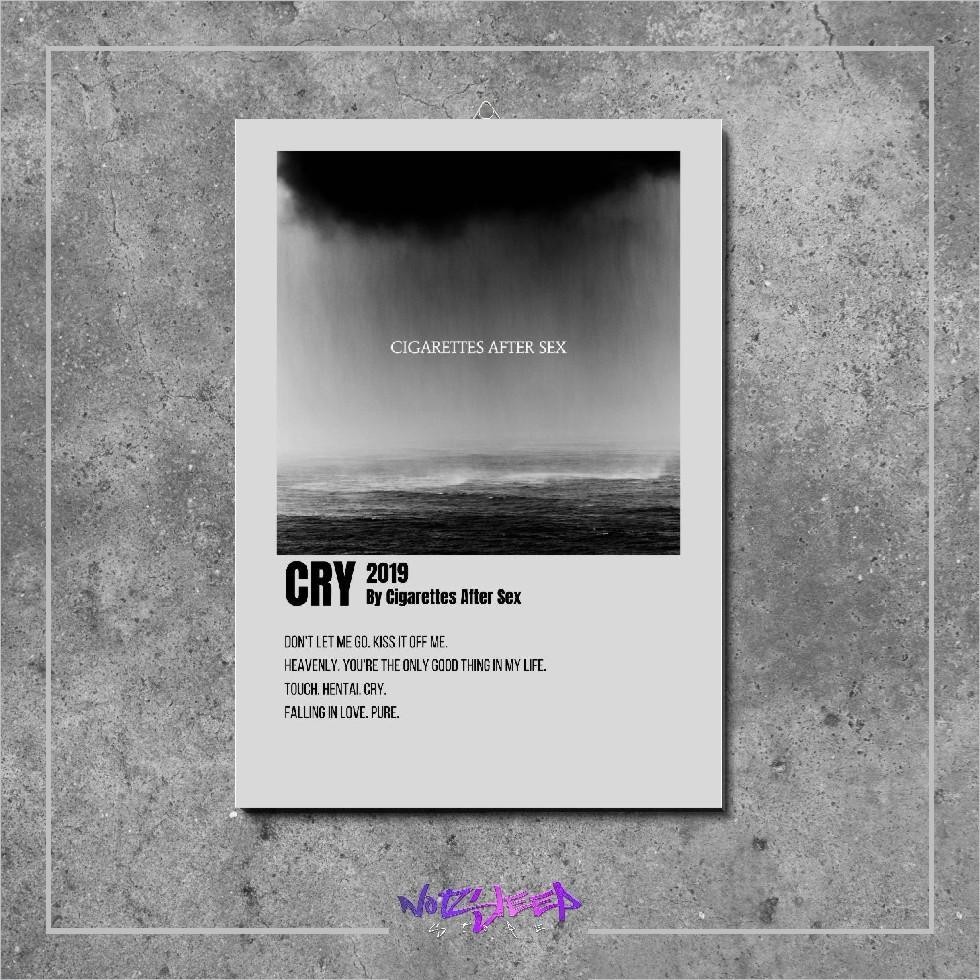 Poster Kayu Dekorasi  kayu Hiasan dinding aesthetic Cover Album band Cry by Sex After Cigarettes  mu