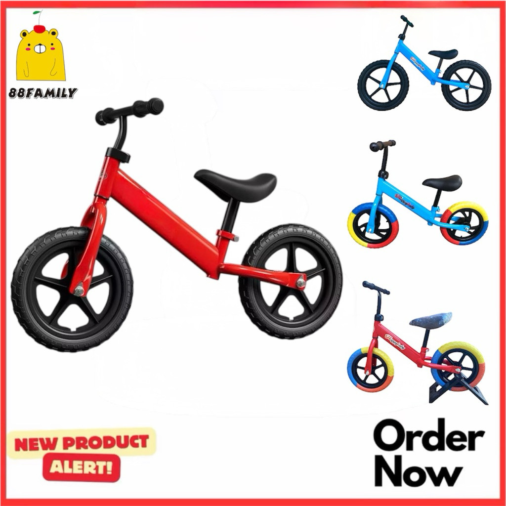 SJT - Mainan Anak Sepeda Bike 12" INC Tanpa Pedal Roda 2 / Sepeda Keseimbangan Push Bike Anak Peremp
