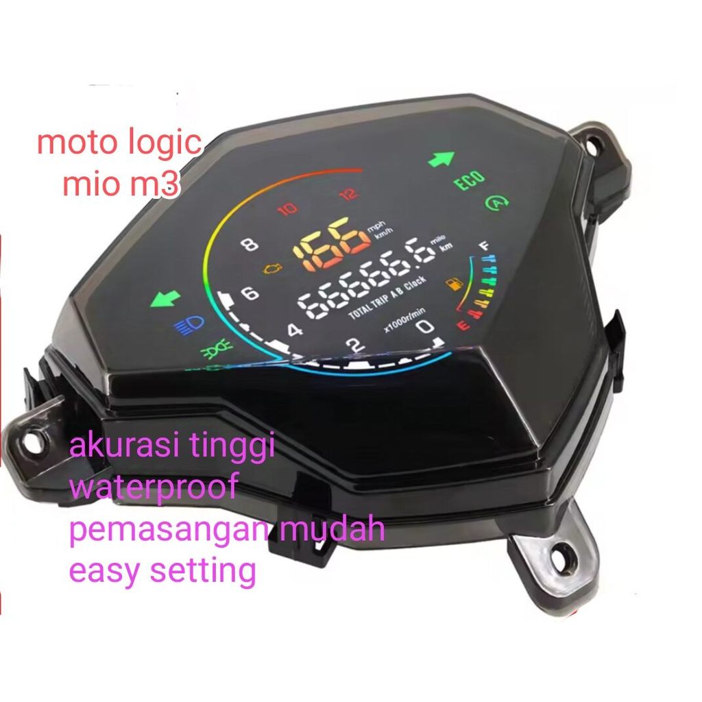 speedometer mio m3 digital rainbow led