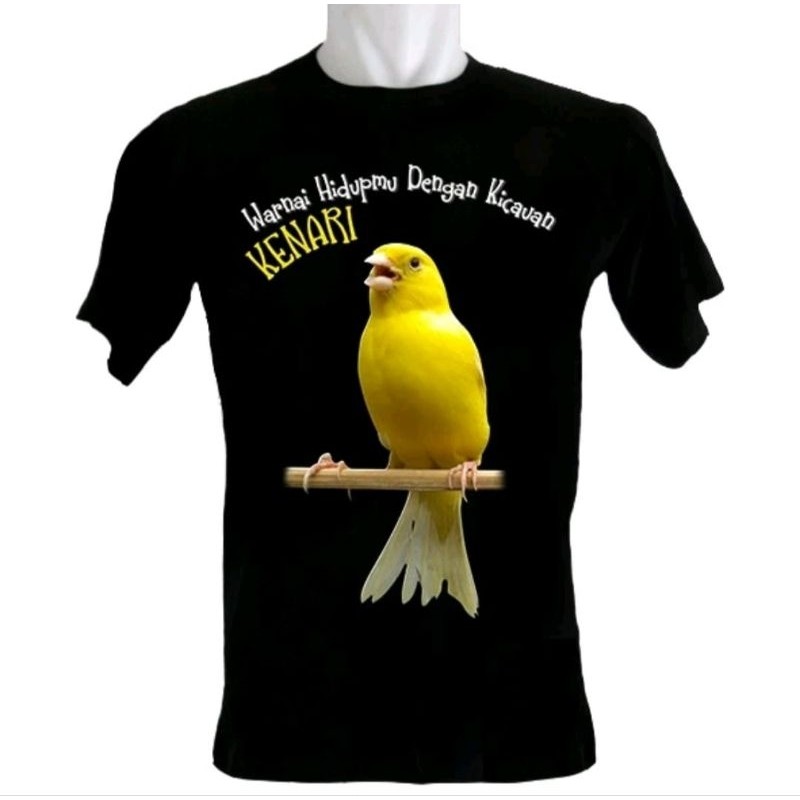 Kaos Burung Kenari Warnai Hidupmu Dengan Kicauan