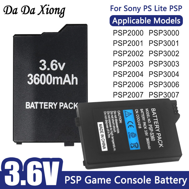 3.6V 3600mAh Built-in Battery for Sony PS Lite PSP 2th PSP-3004 PSP-2000 PSP-3000 Gaming Consoles Re