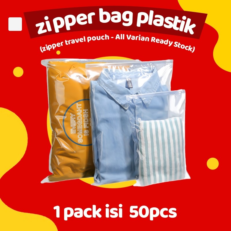 Zipper bag Travel bag Pouch kecil Plastik bag Zipper pouch  Pouch organizer travel   Plastik storage