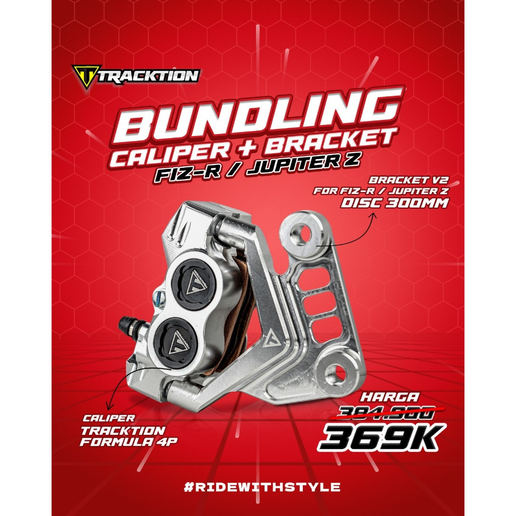 PAKET BUNDLING BRACKET + CALIPER TRACKTION FORMULA FIZ-R