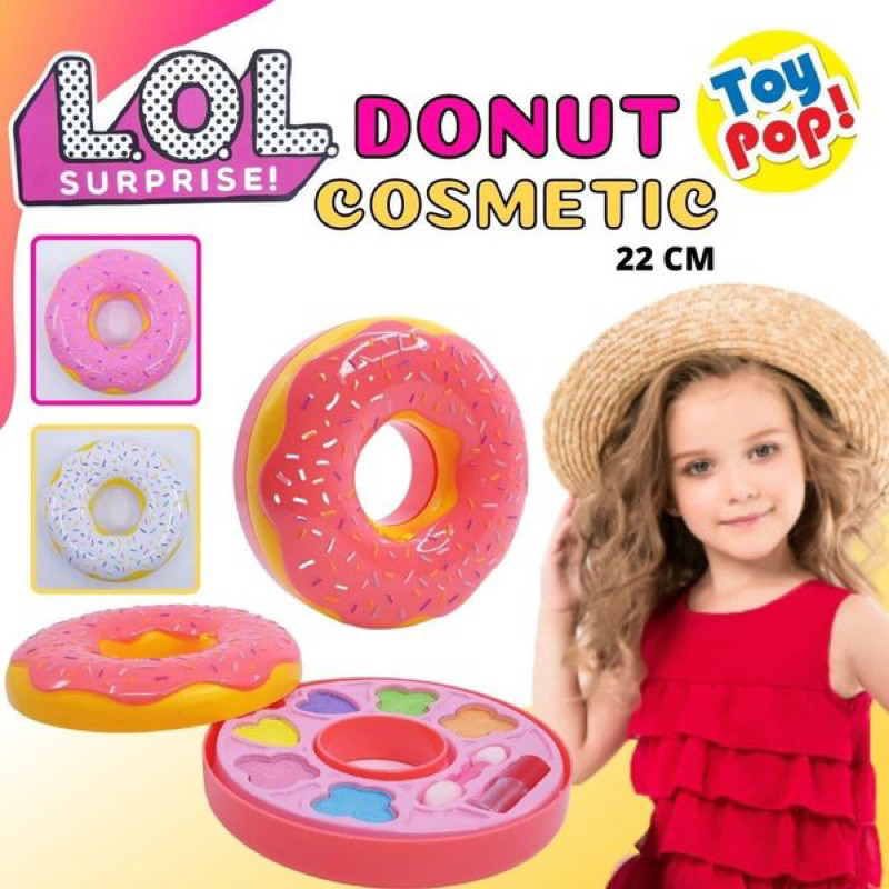 (BISA COD) MAINAN ANAK MAKE UP DONAT LOL / Mainan make up anak model donut