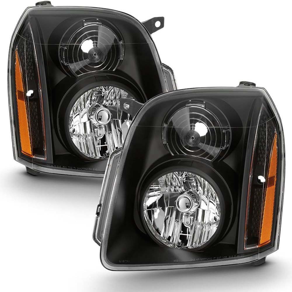 1 Pair Headlight Head Light  for GMC Yukon Denali 2007 2008 2009 2010 2011 2012 2013 2014 without la