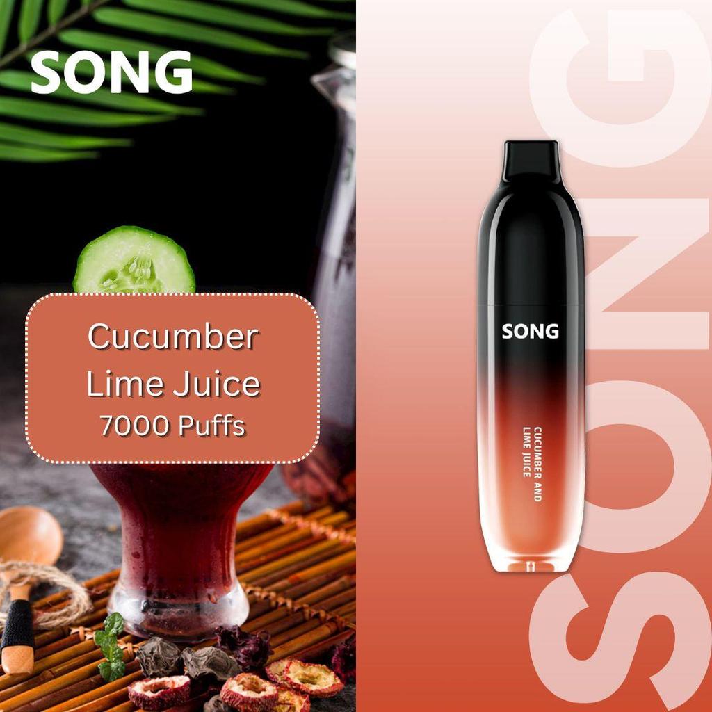 SONG CHARM - Cucumber Lime Juice 7000 Puffs Disposable Pod Vape Sekali Pakai Tahan Lama
