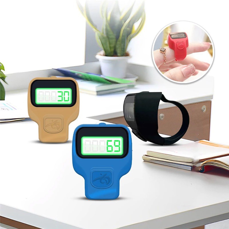 Cincin Tasbih Digital Mini Led Alat Hitung Dzikir Perlengkapan Ibadah