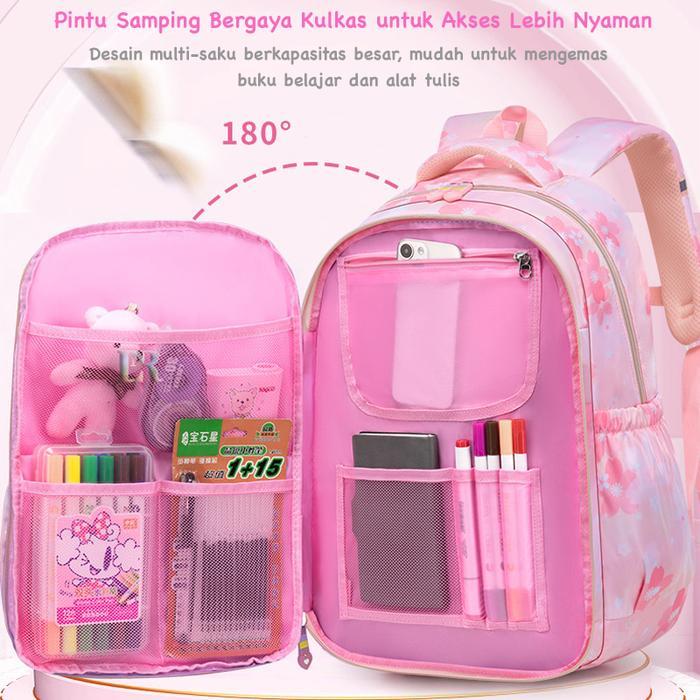LNR Shop Tas Sekolah Ransel Gendong Tema Sanrio Kuromi untuk Anak Perempuan Model Kulkas Playgroup T