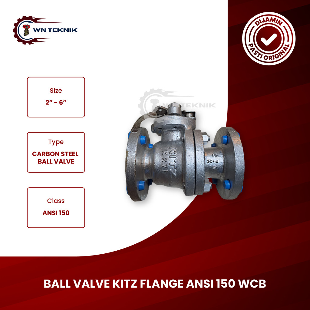 BALL VALVE KITZ WCB 6" INCH  FLANGE #150 ORIGINAL