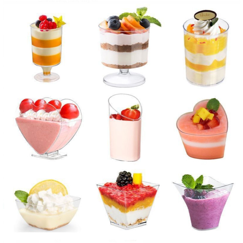 10pcs Premium Pudding Cup Korean Dessert bahan Aclyric tebal / Dessert Cup / Tiramisu Cup / Pudding 