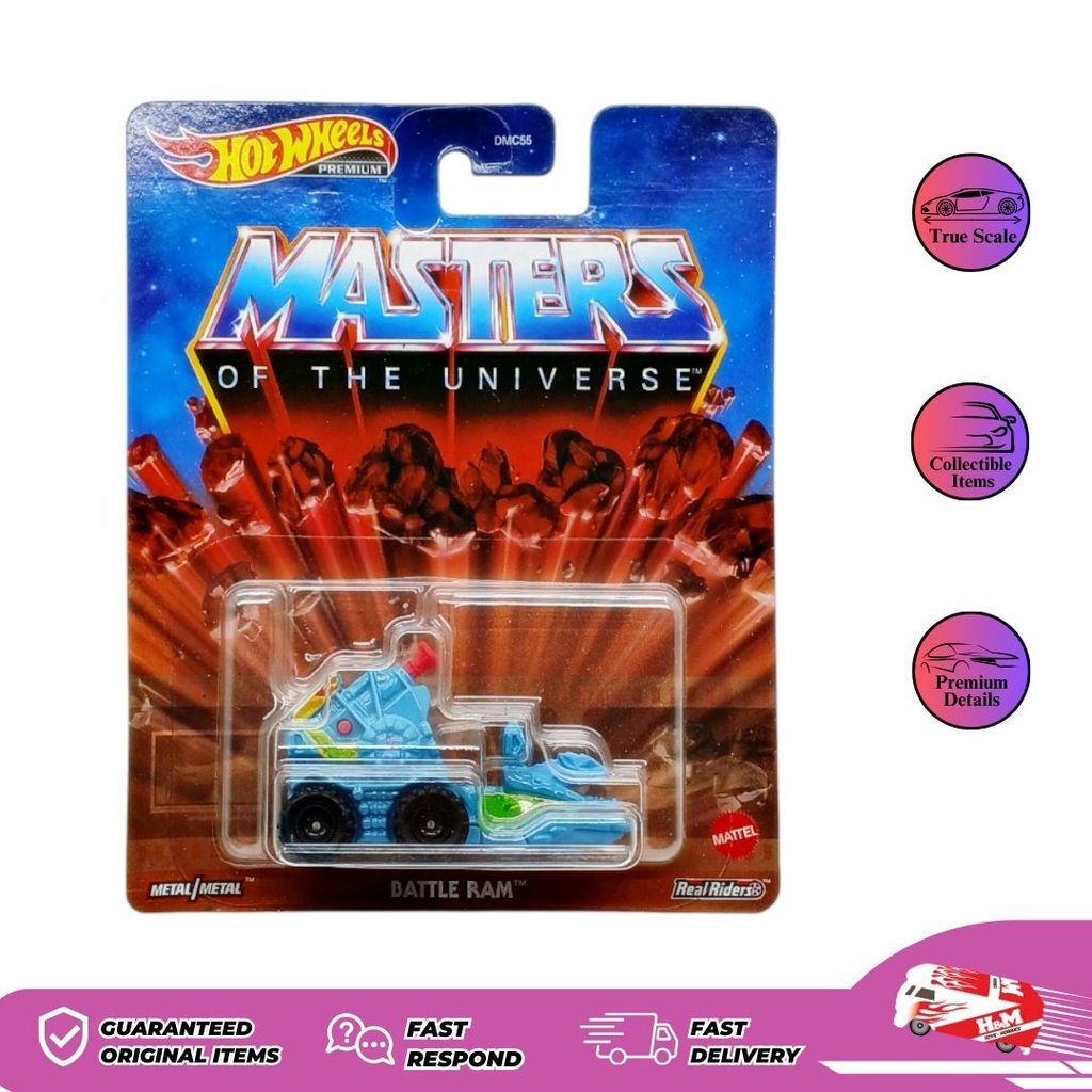 Hot Wheels Premium Masters Of The Universe Battle Ram - Card Rusak