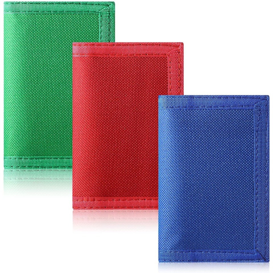 1PC Wallets Slim Wallet Trifold Sports Wallet Outdoor Canvas Wallets With Zipper Travel Coin Purse C