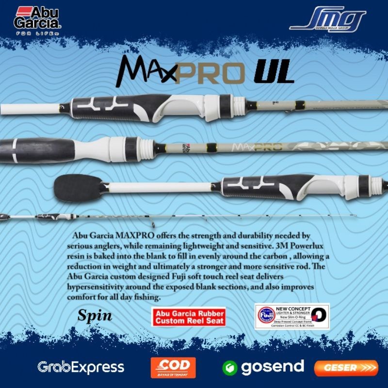 JORAN PANCING ABU GARCIA MAX PRO UKURAN 180CM SPINNING TERBARU 100% ORIGINAL | ALAT PANCING | PERLEN