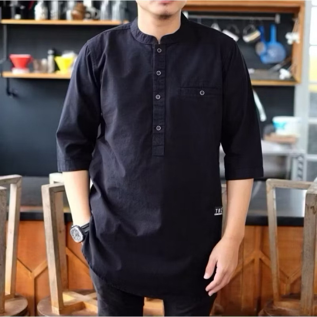 PROMO [KURTA  HAWK ENEMY] Baju Koko Kurta Hawk Enemy Original  Lengan 3/4 / Premium Nyaman