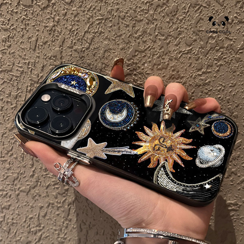 Bintang Berlian case iPhone seri Kompatibel untuk case hp iPhone 11 12 13 14 15 16 pro promax casing
