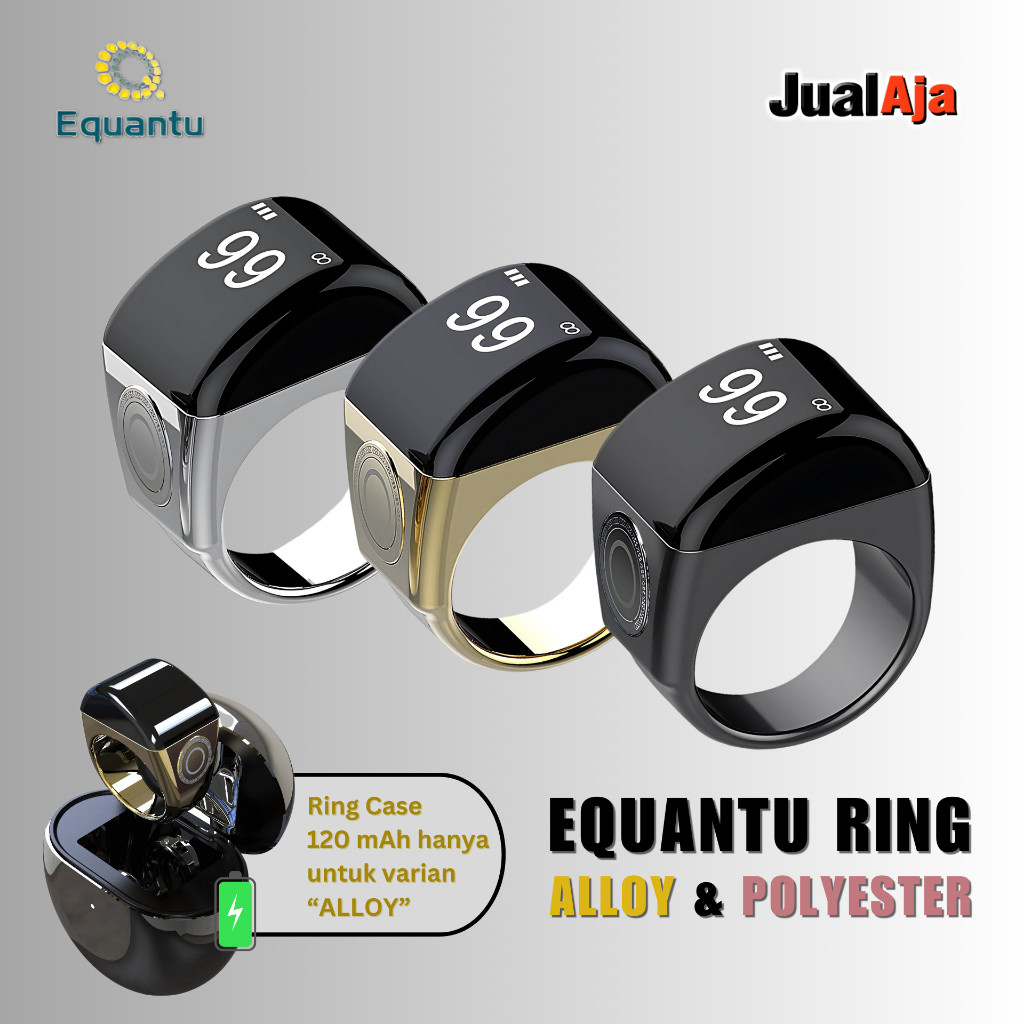 Cincin Tasbih Digital Equantu Zikr Ring Premium Tasbeh Charger