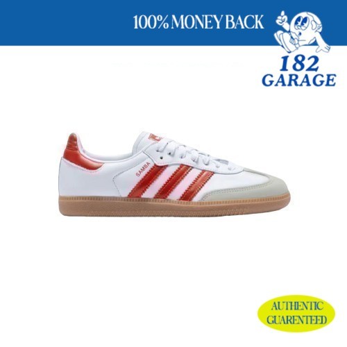 Sepatu Adidas Samba OG White Solar Red Gum