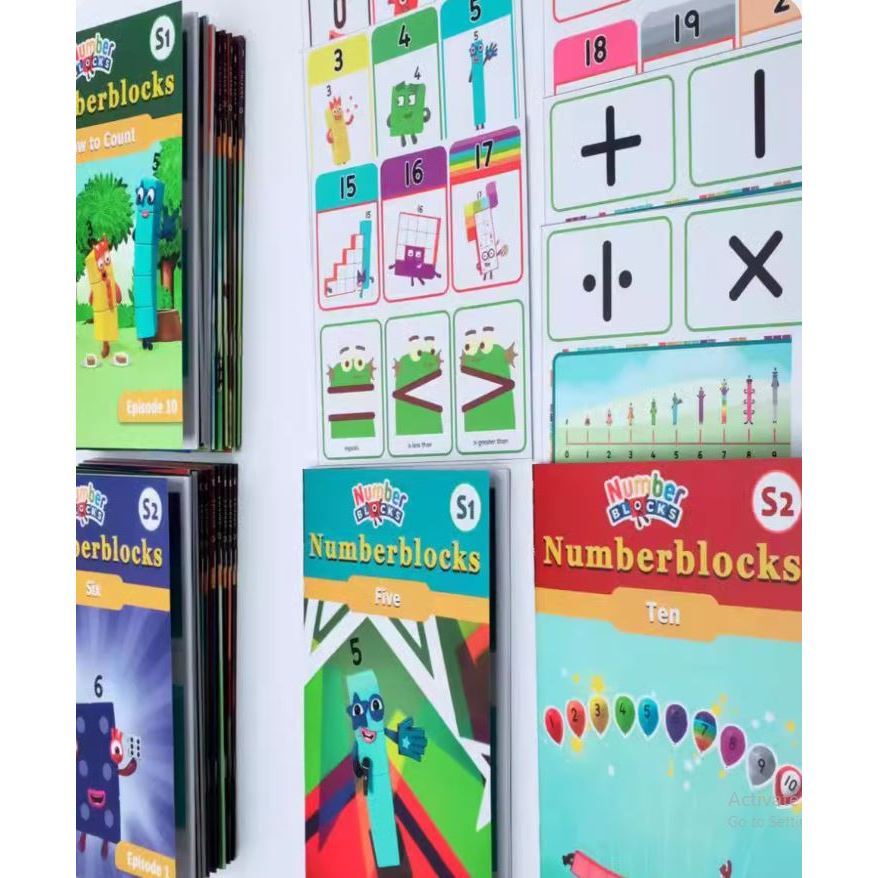 (ZELOLICOLLECTION) Buku Numberblocks S1, S2 Books / 1 Pcs English Learning Book Numberblocks