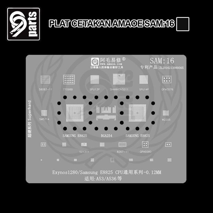 Plat Cetakan IC Amaoe Sam:16 Original / Cetakan IC Amoe Sam 16 Samsung