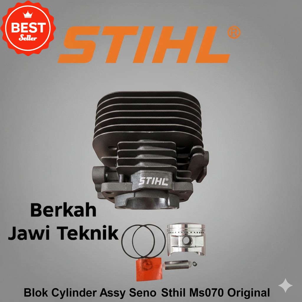 BLOK  CYLINDER BLOCK STIHL CHAINSAW SENSO BESAR STIHL MS 070 STIHL ORIGINAL