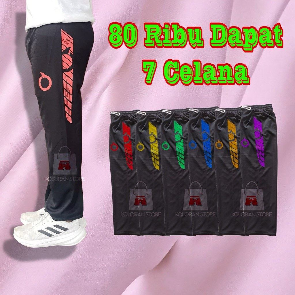 Promo 100 Ribu Dapat 7 Celana Training Ortuseight Pria | Celana Olahraga Jogger Gym Running Panjang 