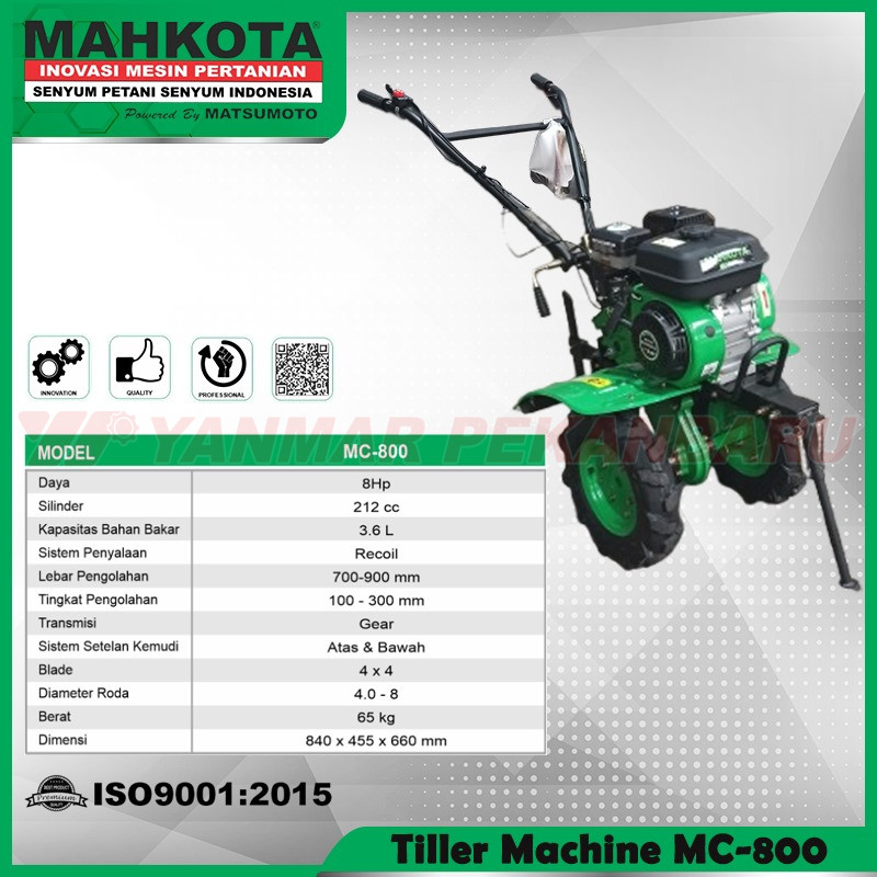 Traktor Cultivator / Mini Tiller MAHKOTA MC 800 G