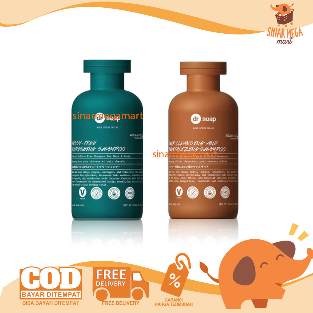 Dr Soap Deep Cleansing & Revitalizing Shampoo / Vegan & Anti-aging / Messy-free Nourishing Shampoo