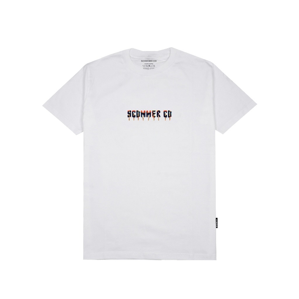 (COD) Scommer T-shirt Ice Cream Scommer White