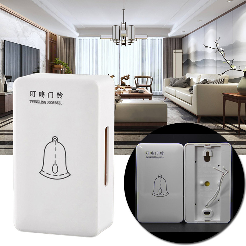AC 220V Doorbell Wired White 120*70*40mm Office Access Control Quality Hardware Security Accessories