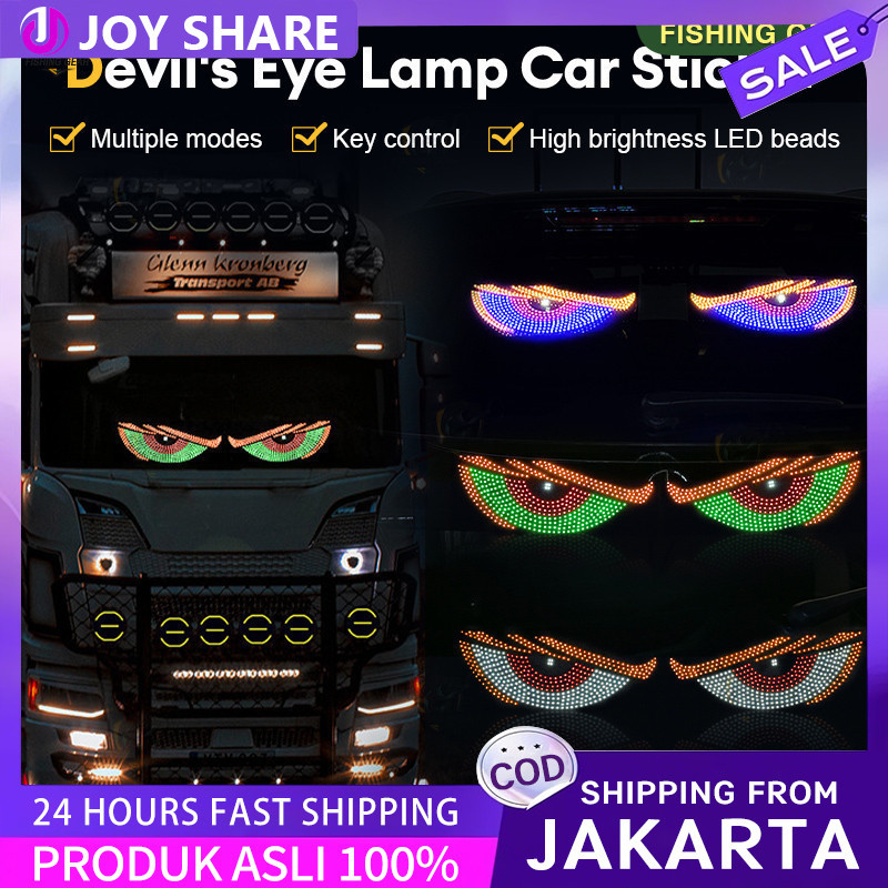 Lampu Devil Eye Merk Multi Mode Layar Tampilan LED Truk Depan Belakang Kaca Depan Mobil