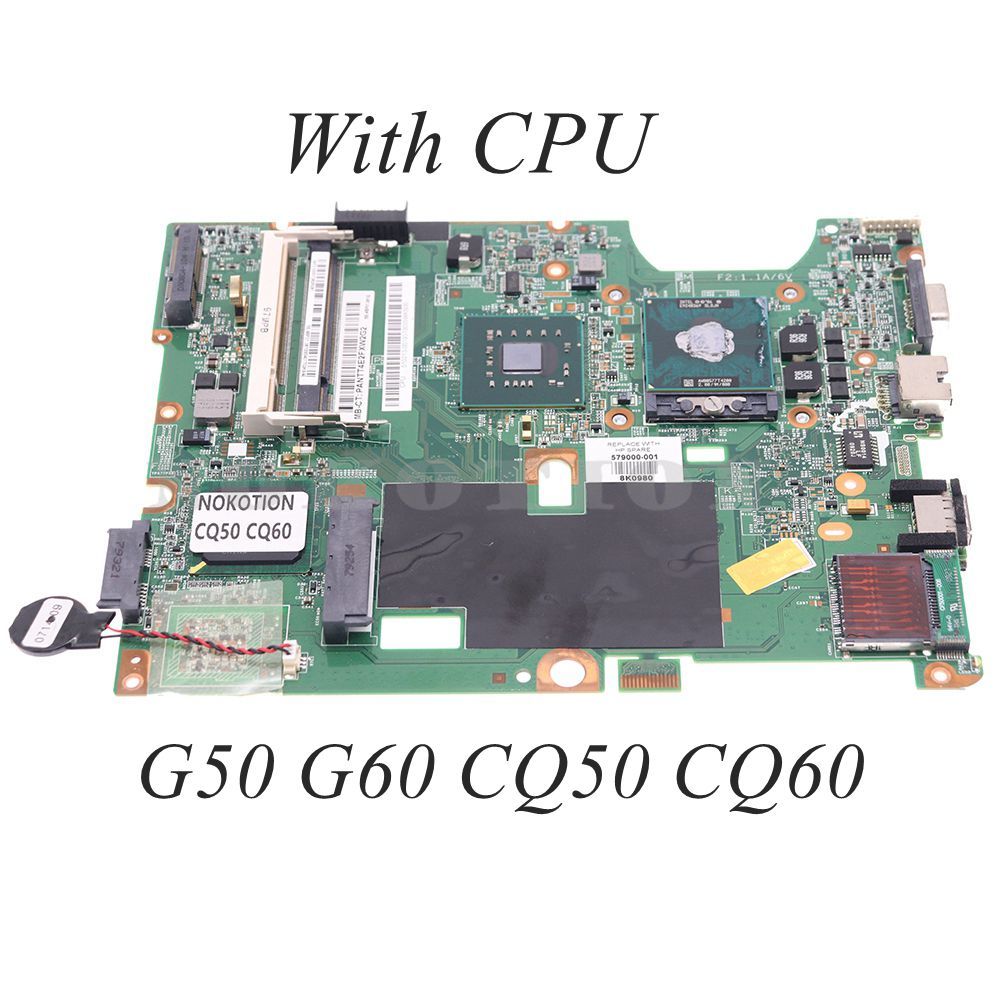 07239-4 48.4H501.041 579000-001 for HP Compaq G50 G60 CQ50 CQ60 Laptop Motherboard GL40 DDR2 With CP