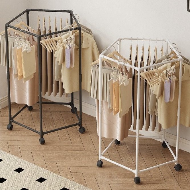 Stand Hanger Gantungan Baju ALDEA Rak Gantungan Baju Putar 360 Etalase Baju / Portable Serbaguna