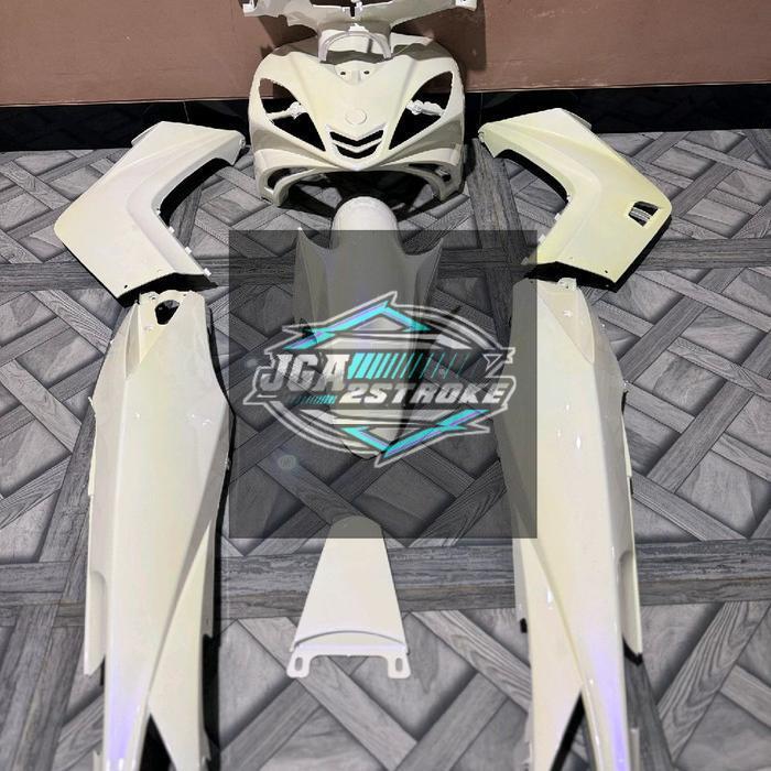 COVER BODY HALUS FULLSET YAMAHA JUPITER MX 135 LAMA BODI SET JUPITER MX OLD WARNA PUTIH LEMBAYUNG UN