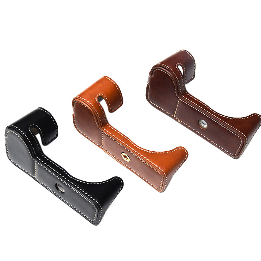 Pu Leather Case Bottom Opening Version Protective Half Body Cover For Fujifilm XA5 XT4 XS10 XT200 XT