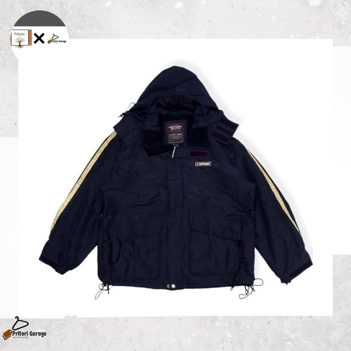 Windbreaker Snowboard Outdoor Hoodie Jacket Abercrombie n Fitch Navy