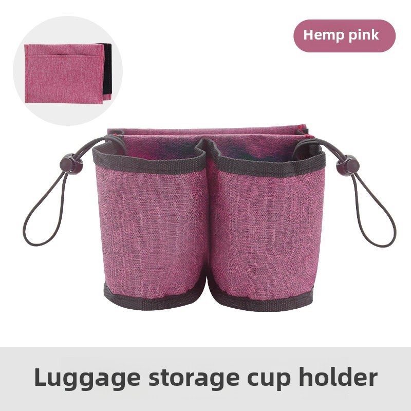 Travel Luggage Cup Holder Durable Free Hand Suitcase Drink Bag Travel Milk Tea Coffee Mugs Holder Fi