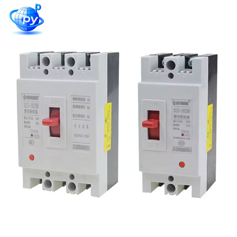 Industrial Molded Case Circuit Breaker 32A 40A 63A 100A Dual Voltage 380V/220V 3 Phase 2P 3P DZ15-10