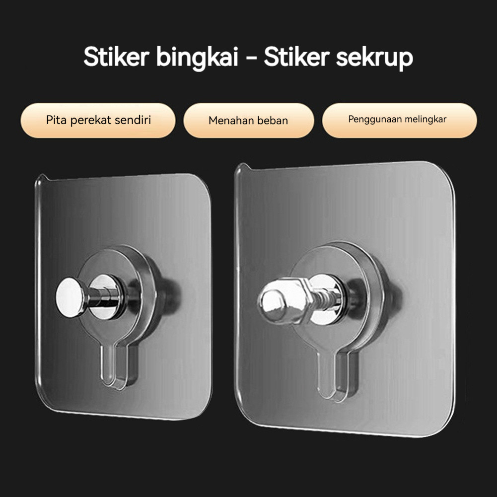 COD 30Pcs Paku Baut Socket Mix Stiker Tanpa Bor Tembok Tempel Dinding Gantung Foto