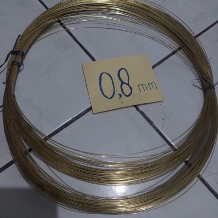 kawat kuningan uk 0,8mm per 0,5kg