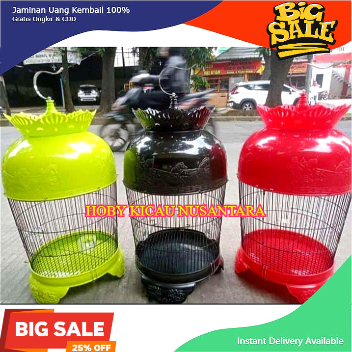 Sangkar kandang Burung Perkutut Besi Tebal Mahkota Mewah limited edition khusus grab