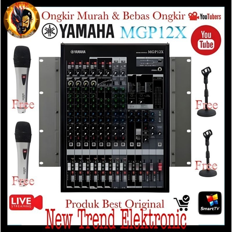 Mixer Audio Yamaha Mgp12X original 12 channel Mixing MGP 12 X perfect