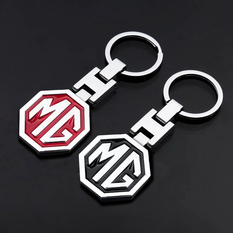 3D Metal MG Logo Key ain Keyring Car Interiors Accessories For MG HS MG4 EV Cyber X MARVEL R ZS ES5 